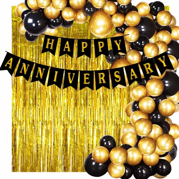 Golden_And_Black_Anniversary_Decoration_Kit_(Set_Of_32)
