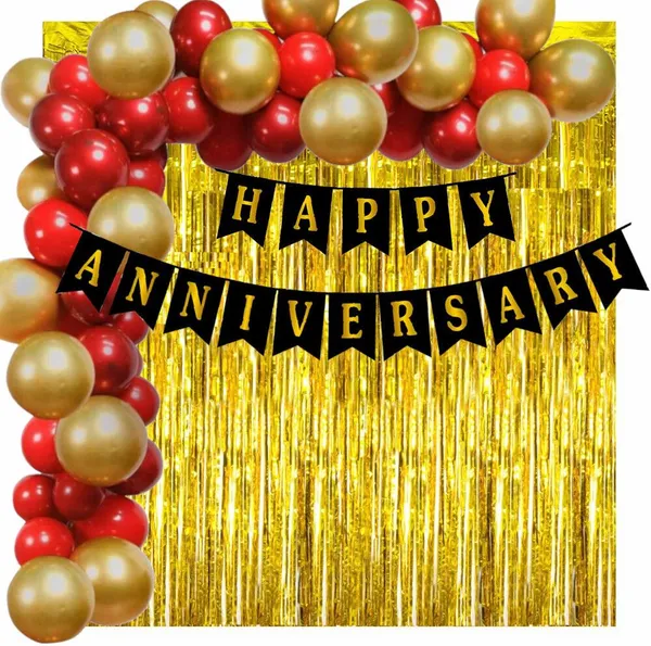 Golden_And_Red_Anniversary_Decoration_Kit_(Set_Of_52)