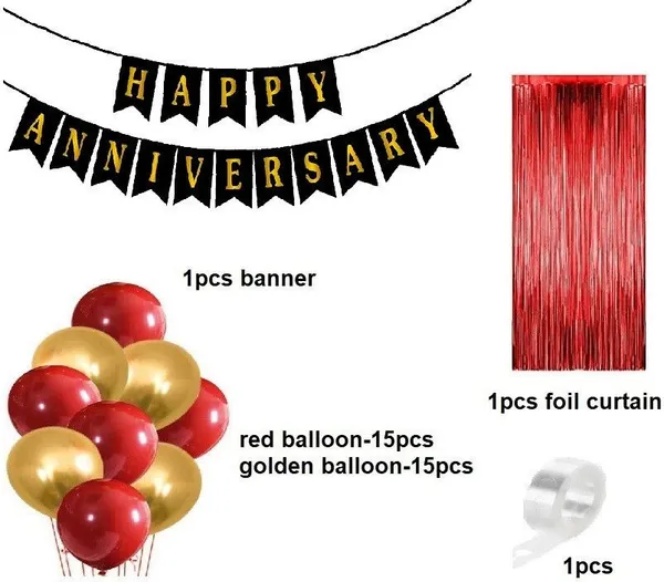 Golden_And_Red_Happy_Birthday_Decoration_Kit_(Set_Of_33)