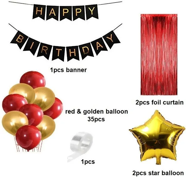 Golden_And_Red_Happy_Birthday_Decoration_Kit_(Set_Of_41)