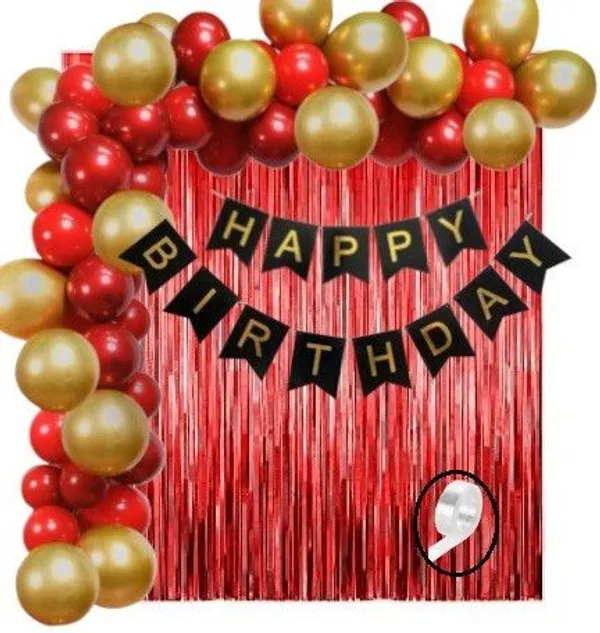 Golden_And_Red_Happy_Birthday_Decoration_Kit_(Set_Of_32)