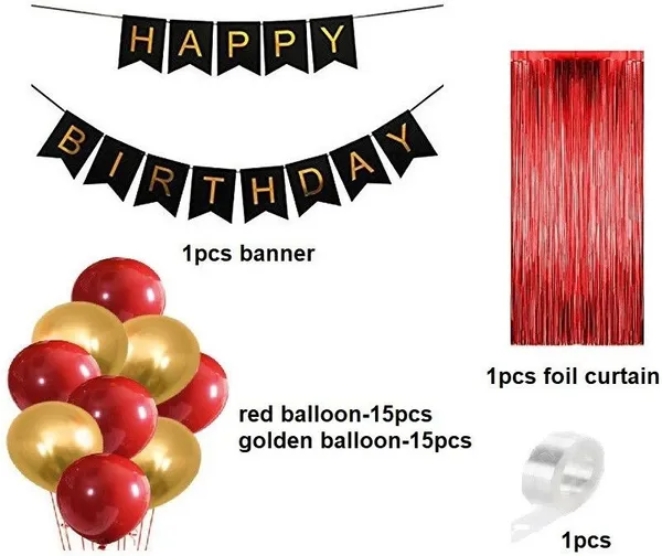 Golden_And_Red_Happy_Birthday_Decoration_Kit_(Set_Of_32)