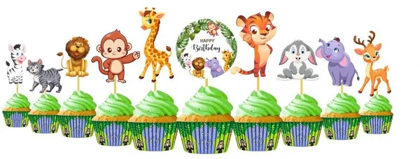 Golden_And_Green_Happy_Birthday_Decoration_Kit_(Set_Of_11)