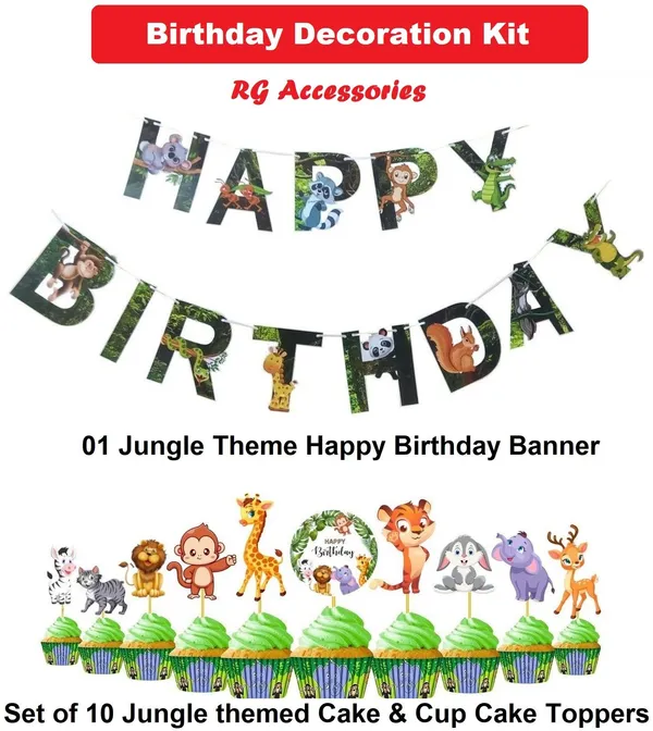Golden_And_Green_Happy_Birthday_Decoration_Kit_(Set_Of_11)