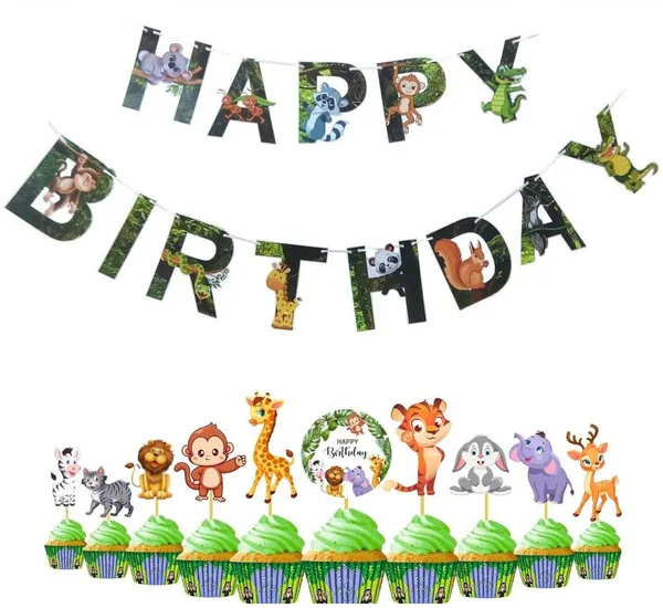 Golden_And_Green_Happy_Birthday_Decoration_Kit_(Set_Of_11)