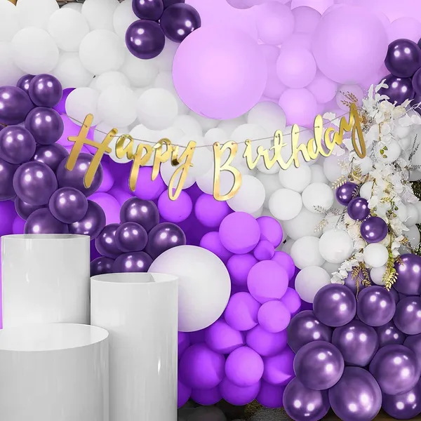 White_And_Purple_Decoration_Kit_(Set_Of_40)