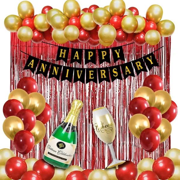 Golden_And_Red_Anniversary_Decoration_Kit_(Set_Of_46)