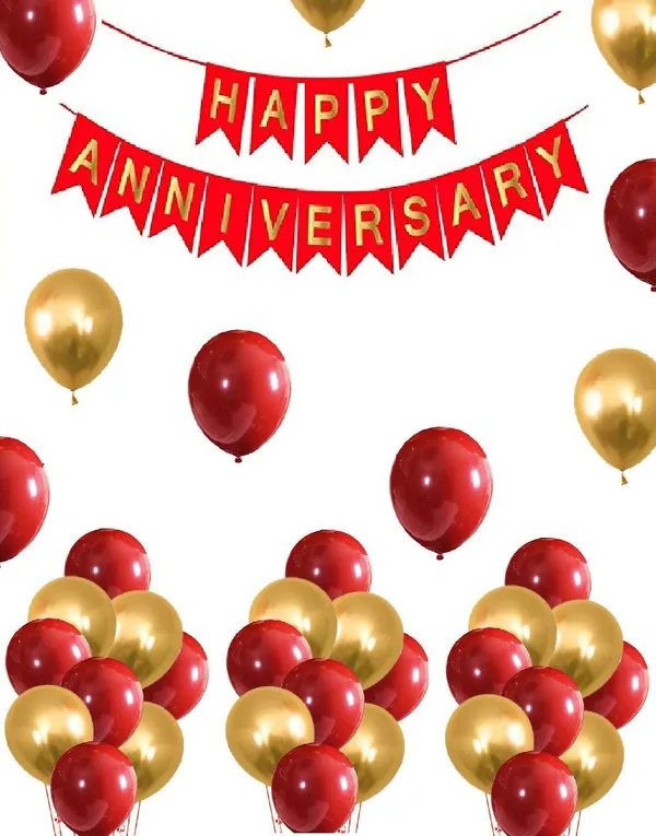 Golden_And_Red_Anniversary_Decoration_Kit_(Set_Of_54)