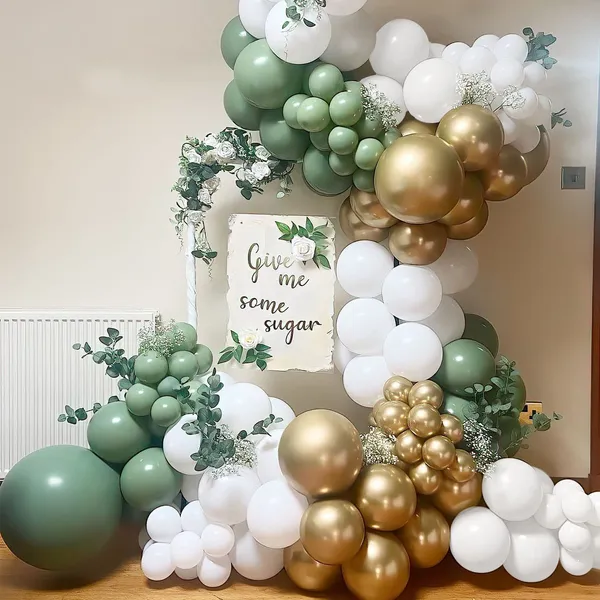 White_And_Green_Birthday_,_Season'S_Greetings_,_Festival_,_Wedding_And_Engagement_Decoration_Kit_(Set_Of_62)