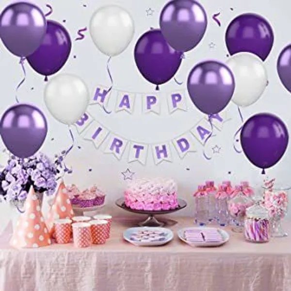 White_And_Purple_Birthday_,_Newborn_And_Baby_Shower_,_Party_And_Celebration_,_Anniversary_,_Festival_,_Sympathy_And_Condolences_,_Graduation_Decoration_Kit_(Set_Of_50)