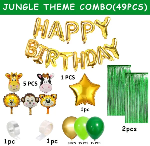 Golden_And_Green_Happy_Birthday_Decoration_Kit_(Set_Of_49)