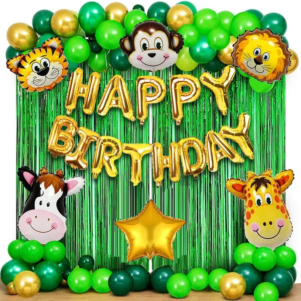 Golden_And_Green_Happy_Birthday_Decoration_Kit_(Set_Of_49)