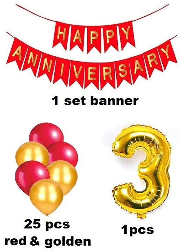 Golden_And_Red_Anniversary_Decoration_Kit_(Set_Of_27)