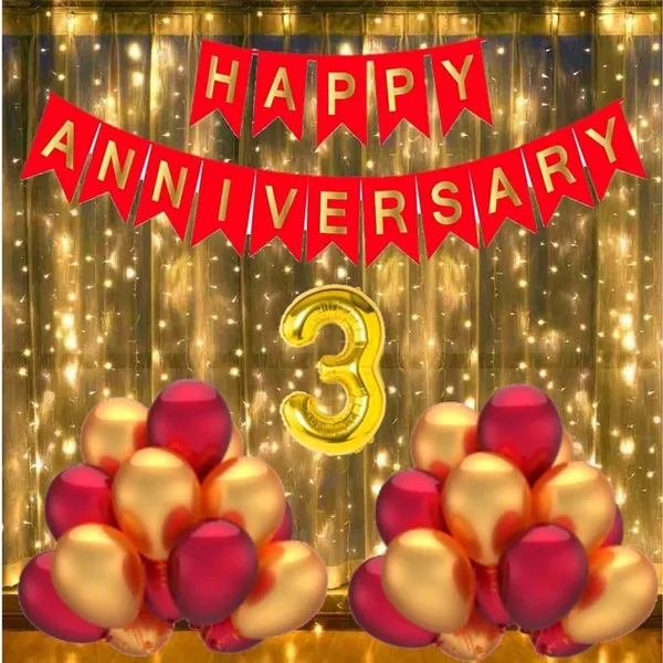 Golden_And_Red_Anniversary_Decoration_Kit_(Set_Of_27)