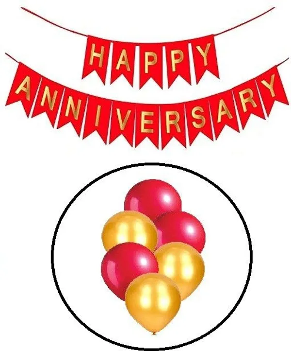 Golden_And_Red_Anniversary_Decoration_Kit_(Set_Of_27)