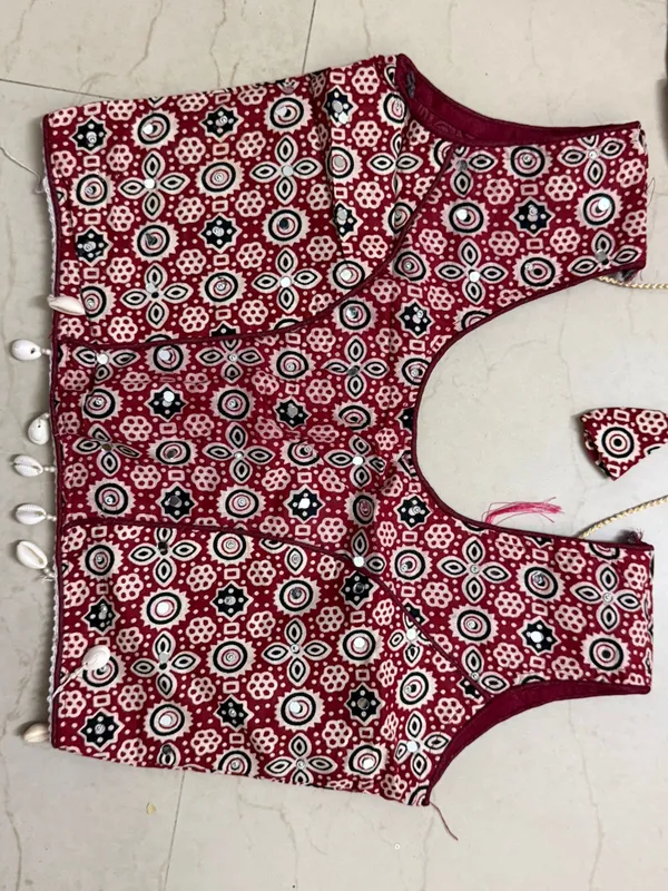 Red_Premium_Cotton_Lehenga_Choli_With_Dupatta_For_Girls
