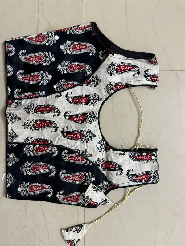 White_And_Black_Premium_Cotton_Lehenga_Choli_With_Dupatta_For_Girls