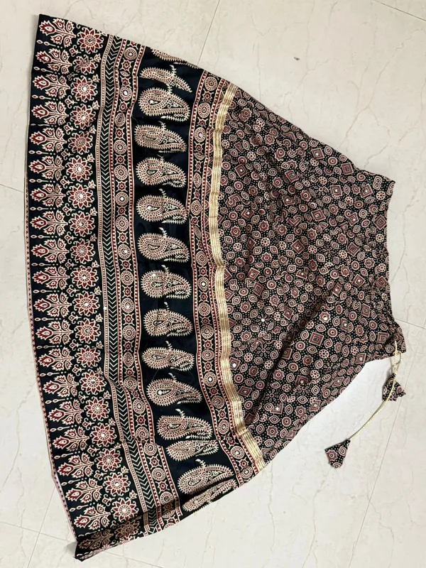 Black_Premium_Cotton_Lehenga_Choli_With_Dupatta_For_Girls