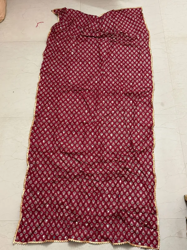 Red_Premium_Cotton_Lehenga_Choli_With_Dupatta_For_Girls