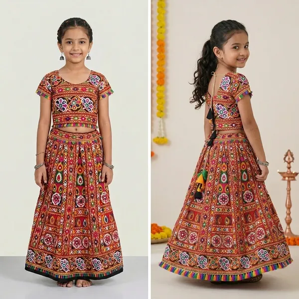 Multicolor_Premium_Rayon_Cotton_Lehenga_Choli_For_Girls
