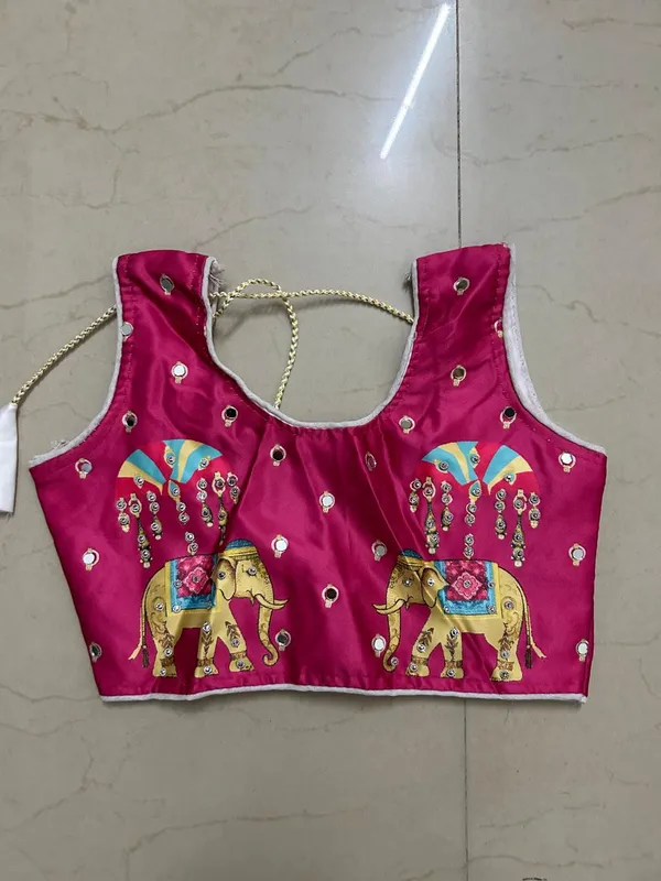 White_With_Pink_Premium_Gajji_Silk_Lehenga_Choli_With_Dupatta_For_Girls