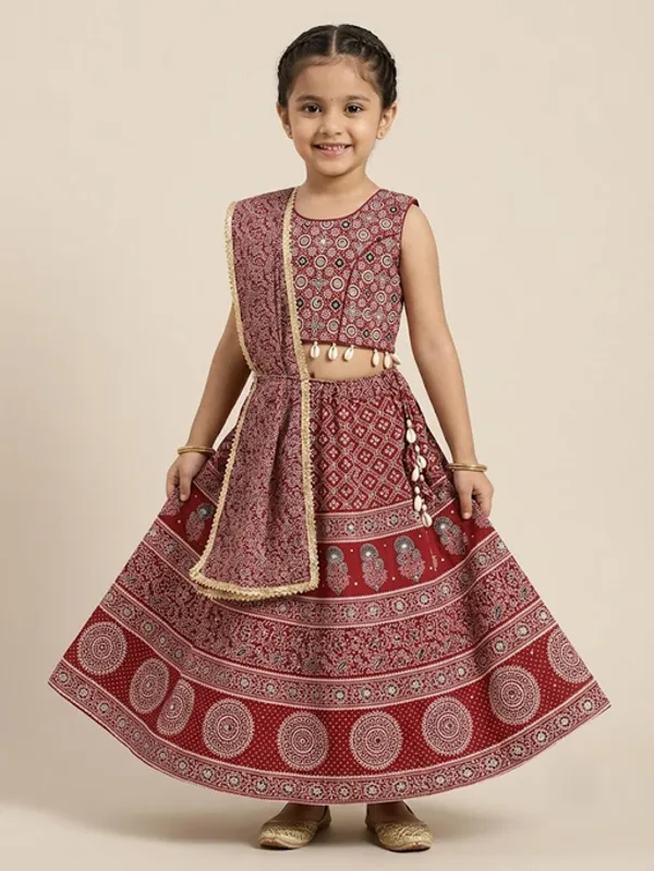 Black_And_Red_Premium_Cotton_Lehenga_Choli_With_Dupatta_For_Girls_Pack_Of_2