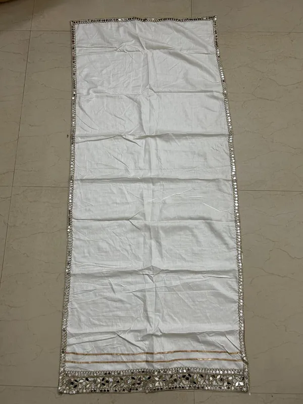 White_Premium_Rayon_Cotton_Lehenga_Choli_With_Dupatta_For_Girls