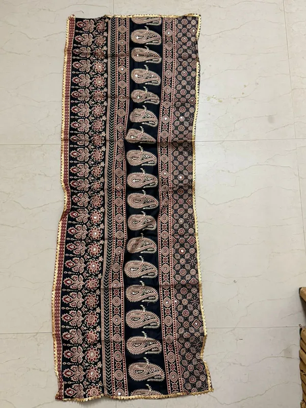 Black_Premium_Cotton_Lehenga_Choli_With_Dupatta_For_Girls