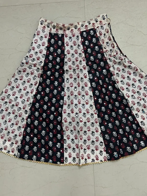 Black_And_White_Premium_Cotton_Lehenga_Choli_With_Dupatta_For_Girls