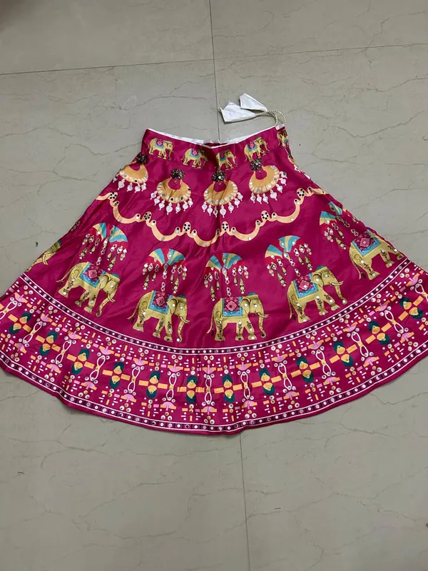 White_With_Pink_Premium_Gajji_Silk_Lehenga_Choli_With_Dupatta_For_Girls