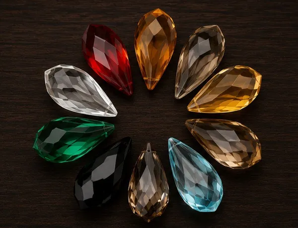 Multi_Colour_Quartz_Briolette_Teardrop_Beads_|_Mix_sizes_-_18*25_and_15*20mm_|_Pack_of_10_pcs