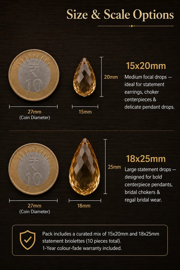 Multi_Colour_Quartz_Briolette_Teardrop_Beads_|_Mix_sizes_-_18*25_and_15*20mm_|_Pack_of_10_pcs