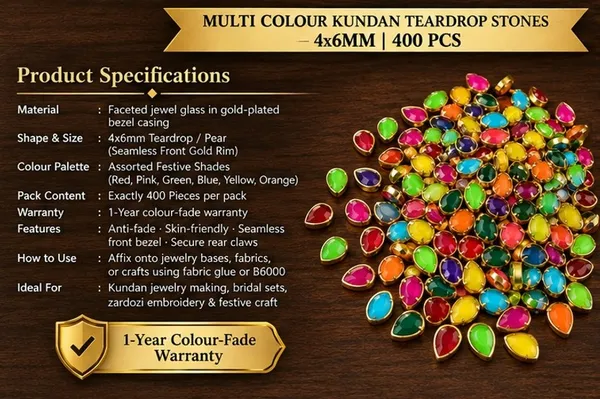 Multi_Colour_Kundan_Teardrop_Stones_|_4x6mm_|_400_Pcs_|_Sticking_Purpose