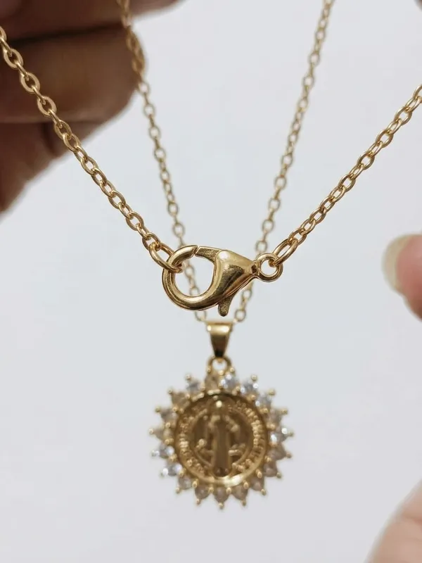 Little_Guardian_|_18K_Gold_Plated_Cubic_Zirconia_Halo_Saint_Medallion_Anti_Tarnish_Necklace__|_1_Piece