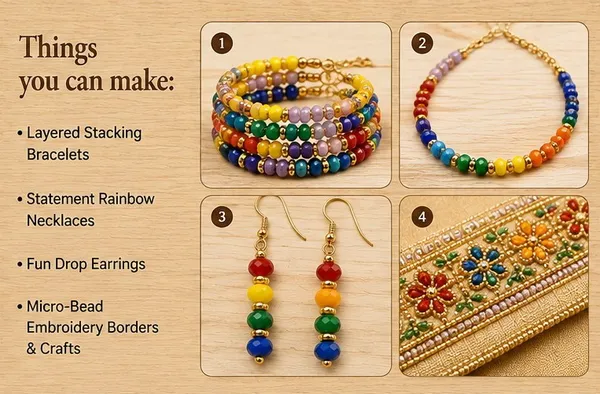 Mix_Colour_Faceted_Rondelle_Glass_Beads_|_6mm/4mm_|_10_strands_each