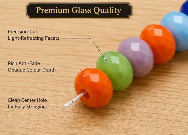 Mix_Colour_Faceted_Rondelle_Glass_Beads_|_6mm/4mm_|_10_strands_each