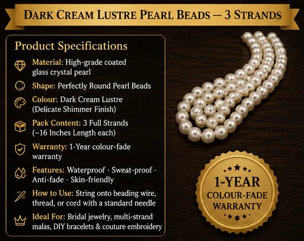 Dark_Cream_Lustre_Pearl_Beads_|4,6,8mm_|_3_Lines_(16_Inches)