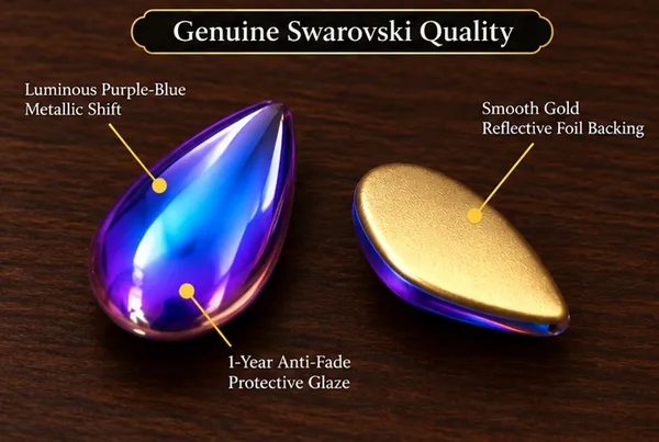 Genuine_Swarovski_Purple_Teardrop_Charm_Beads_|_6mm_|_10_Pcs