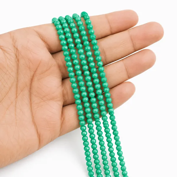 Teal_Green_Faceted_Glass_Rondelle_Beads_|_4mm_|_5_Lines_(100-105_Beads/line)