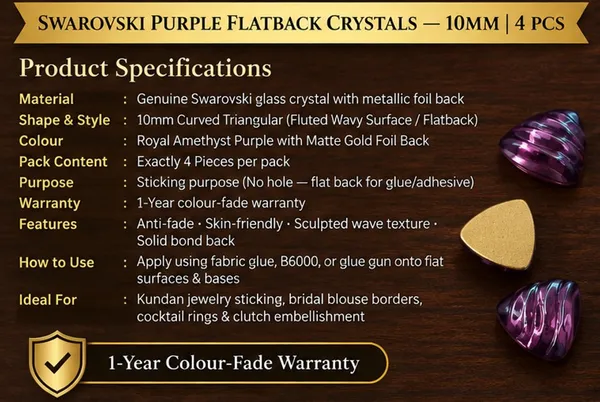 Genuine_Swarovski_Purple_Flatback_Crystal_Rhinestones_|_10mm_|_4_Pcs_|_Sticking_Purpose