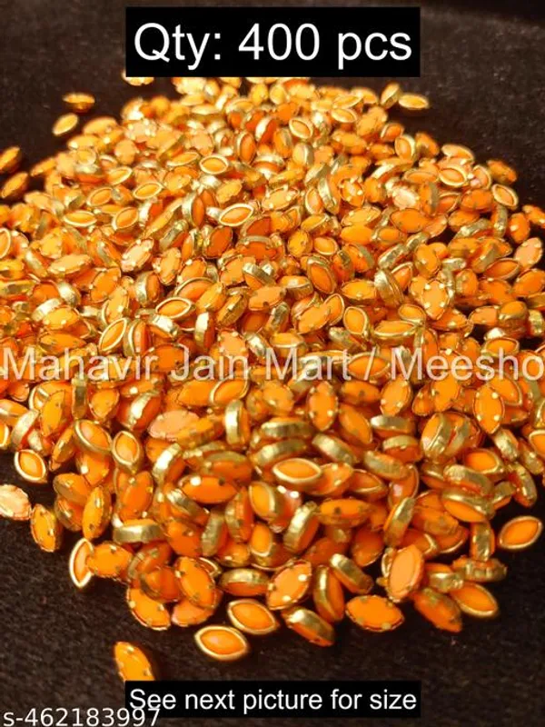 Orange_Kundan_Eye_shape_Stones_|_4x6mm_|_400_Pcs_|_Sticking_Purpose