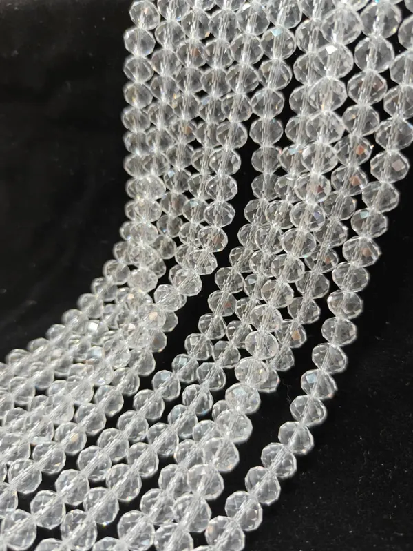 8mm_Crystal_White_Faceted_Glass_Rondelle_Beads_|_10_Lines_(60_Beads/line)