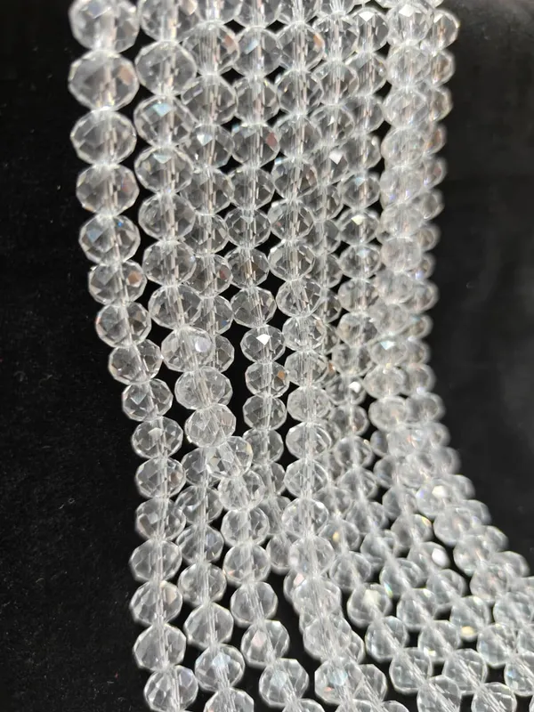 8mm_Crystal_White_Faceted_Glass_Rondelle_Beads_|_10_Lines_(60_Beads/line)