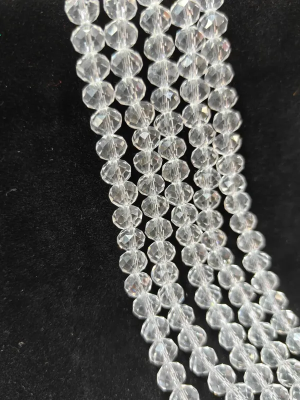 8mm_Crystal_White_Faceted_Glass_Rondelle_Beads_|_5_Lines_(60_Beads/line)