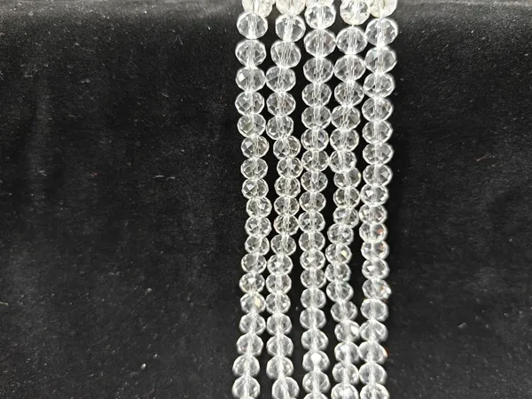 8mm_Crystal_White_Faceted_Glass_Rondelle_Beads_|_5_Lines_(60_Beads/line)