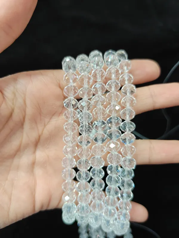 8mm_Crystal_White_Faceted_Glass_Rondelle_Beads_|_5_Lines_(60_Beads/line)