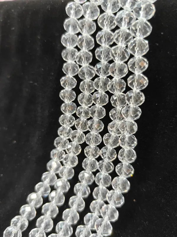8mm_Crystal_White_Faceted_Glass_Rondelle_Beads_|_5_Lines_(60_Beads/line)