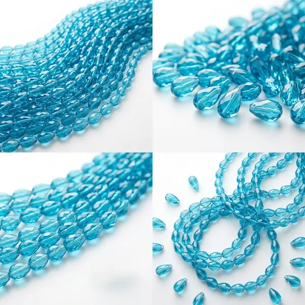 Aqua_Drop_Glass_Teardrop_Beads_|_8x11mm_|_3_strands_x_45+_beads_each_(Total_135+_beads)