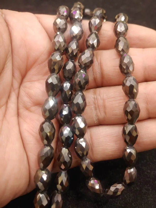 Black_Diamond_Drop_Glass_Teardrop_Beads_|_8x11mm_|_3_strands_x_45+_beads_each_(Total_135+_beads)