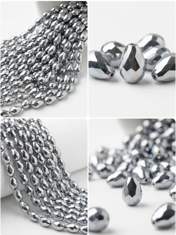 Silver_Drop_Glass_Teardrop_Beads_|_8x11mm_|_3_strands_x_45+_beads_each_(Total_135+_beads)